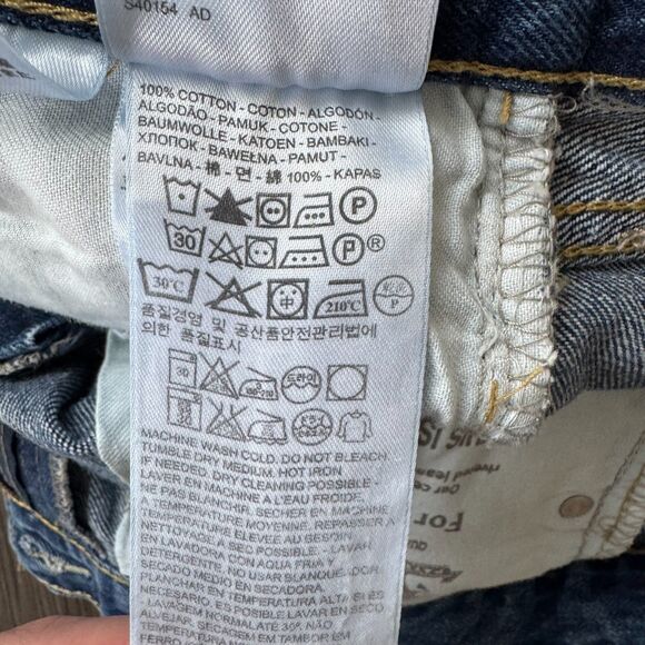 Levi's Men's Blue Denim Raw Hem Bermuda Shorts Size 29 - Picture 4 of 4